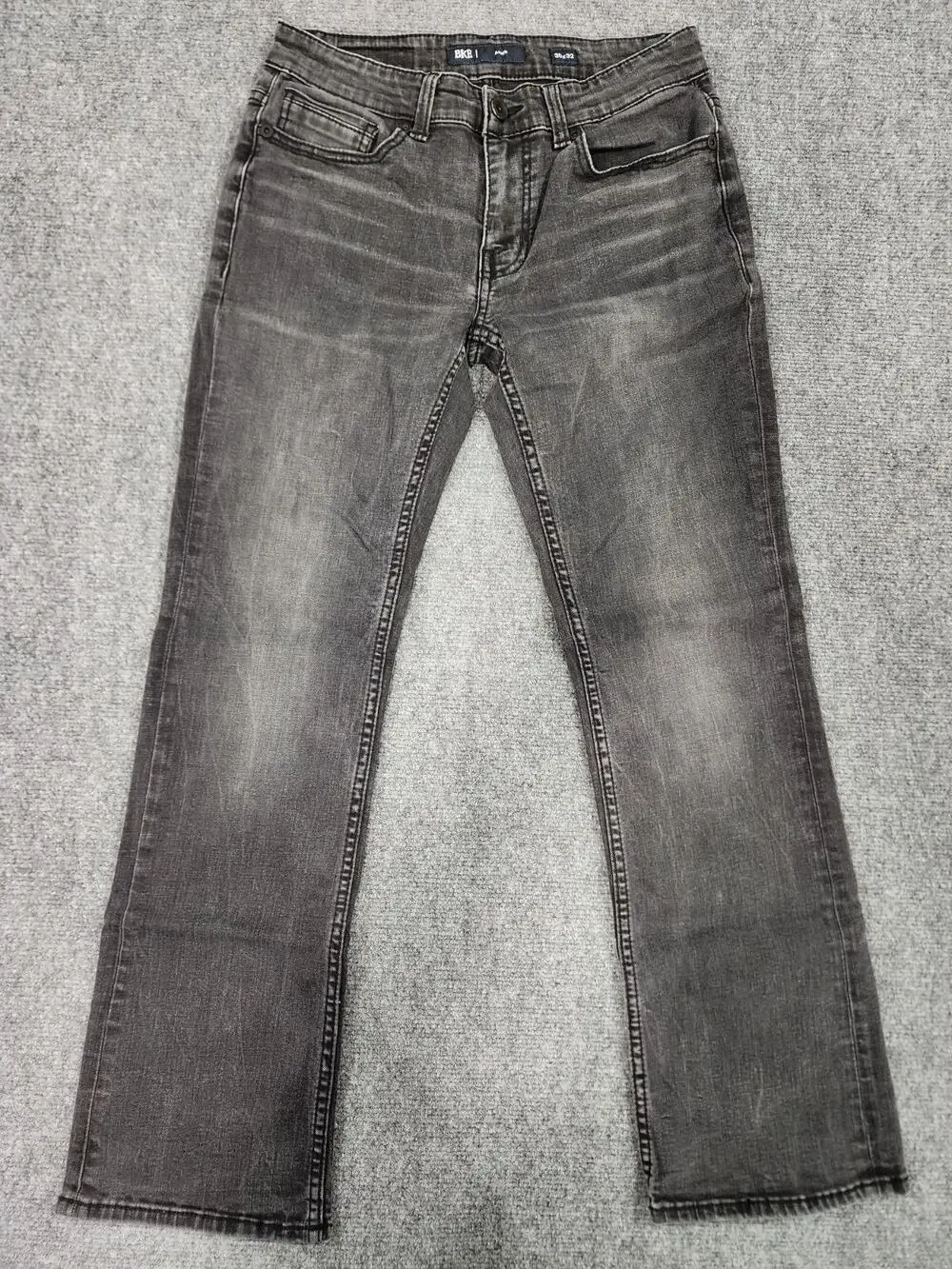 BKE Aiden 30x32 Straight Leg Stretch Jeans in a washed black/charcoal denim